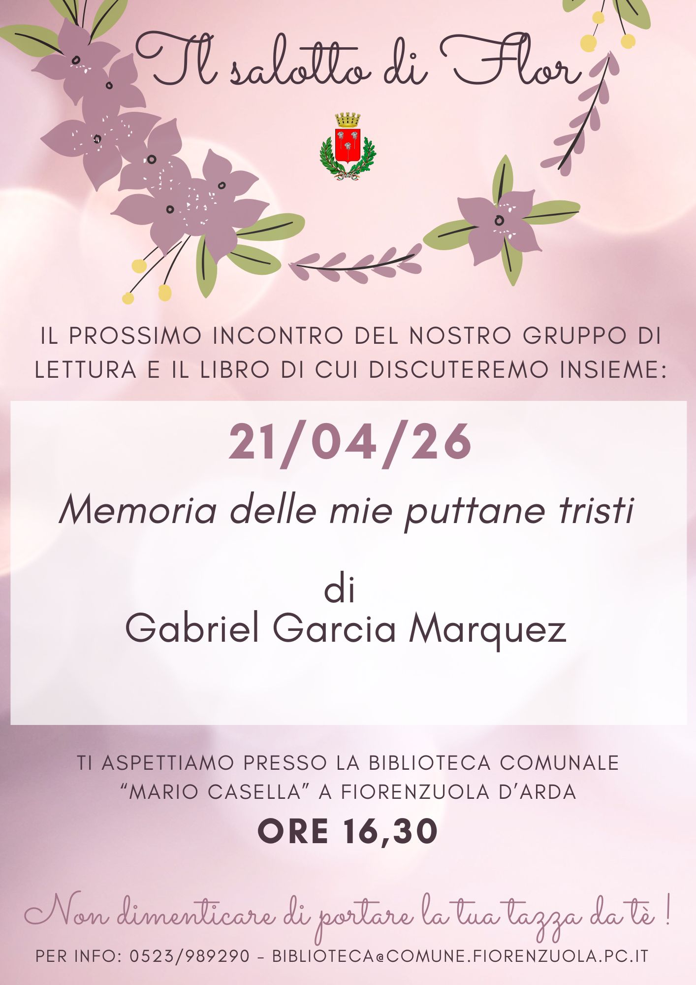 Il Salotto di Flor: l'appuntamento di aprile del gruppo di lettura